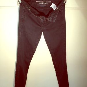 Size 2 American Eagle Black Jeggings Super Stretch
